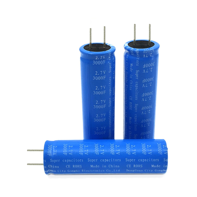 Tipo radial portátil super da bateria 2.7V 3000F do capacitor das energias solares da casa