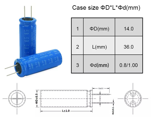 baterias da pilha de 2.V 500F Graphene Supercapacitor para o sistema solar