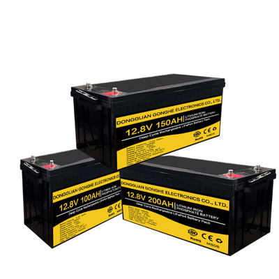 Lítio profundo Ion Battery 12.8V 100Ah do ciclo do IEC 62619 para o sistema solar