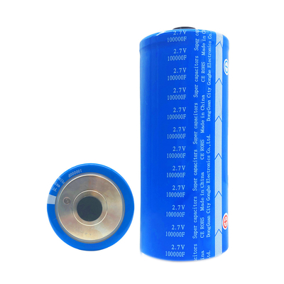 Bateria elétrica dobro 2.7V 100000F dos capacitores do farad da camada para o sistema de energia da casa