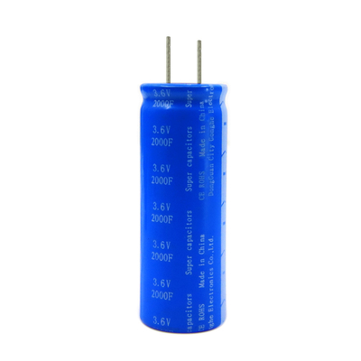 Bateria radial elétrica dobro 3.6v 2000f dos capacitores do farad da camada