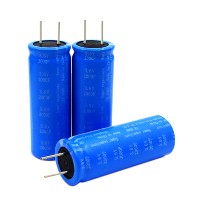 Bateria radial elétrica dobro 3.6v 2000f dos capacitores do farad da camada