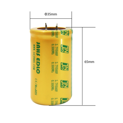 Pressão na pilha de Supercapacitor, 2,7 farad do volt 500 para substituir baterias