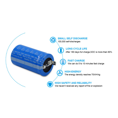 Lug 2,7 Volt 500 Farad Substitua o Super Capacitor da Bateria Através do Orifício