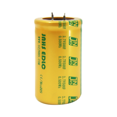 Encaixe na célula do supercapacitor 2,7 Volt 500 Farad Substitua as baterias